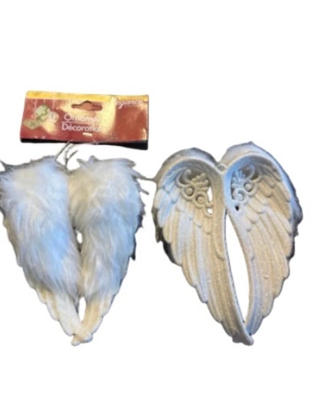 Angel Feather Wing Hanging Decor in White - Picture 3 of 4